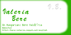 valeria bere business card